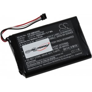 batteri till GPS, Navigator Garmin Approach G6, typ KF40BF45D0D9X