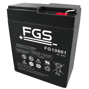 FGS FG10901 blybatteri 6V 9Ah (MultiPower Branded)