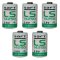 5x Lithium batteri Saft LS14250 1/2AA 3,6Volt