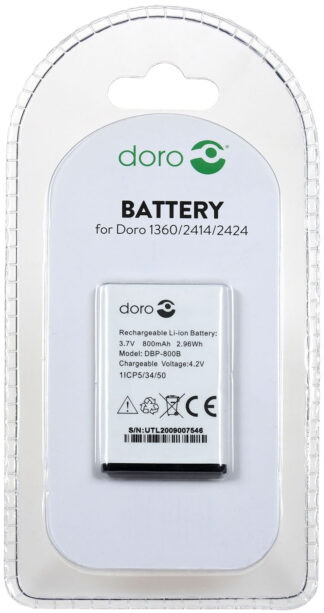 Doro batteri till mobil Doro 1360, 2414, 2424, Typ DBR-800A
