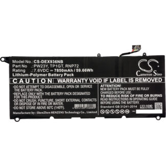 Batteri till Laptop Dell XPS 13 9360 / typ PW23Y