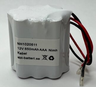 Nimh batteripaket 12V 850mAh AAA Std. 3-staket kabel (NH1020511)