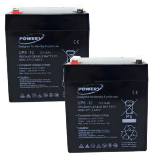 Powery Blybatteri 12V 6Ah ersätter Apc RBC 20