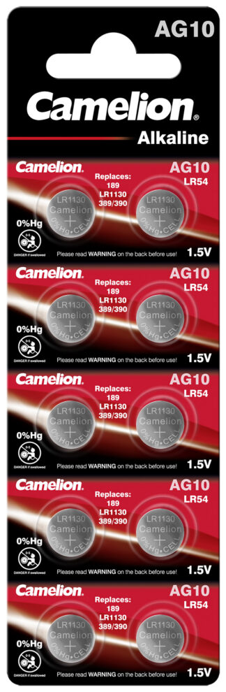 Camelion knappcell LR54 LR 1130 AG10 10/ Blister