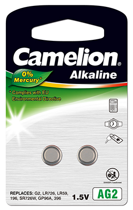 Camelion knappcell LR59 LR726 AG2 2/ Blister