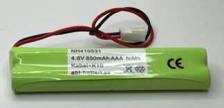 Nimh batteripaket 4,8V 850mAh AAA Std. 2-stav Kontakt K10 +V (NH410531)
