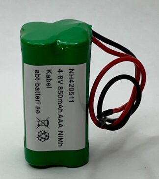 Nimh batteripaket 4,8V 850mAh AAA Std. 2-staket kabel (NH420511)